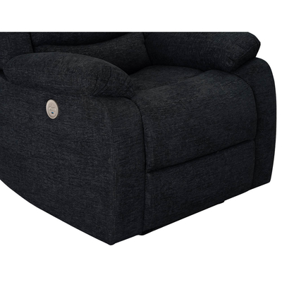 Power Recliner Chair, zwart stof