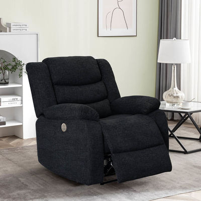 Power Recliner Chair, zwart stof