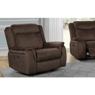 Recliner sofa set met opslagdoos, bruin stof