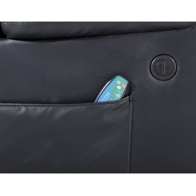 Power Lift Recliner Chair met verstelbare massagefunctie en verwarmingssysteem, Zwarte Faux Leatherette