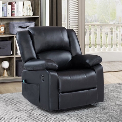 Power Lift Recliner Chair met verstelbare massagefunctie en verwarmingssysteem, Zwarte Faux Leatherette