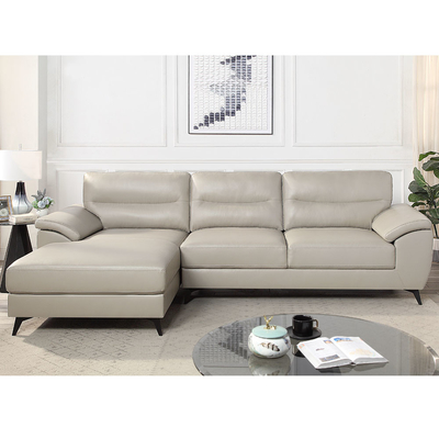 L-vormige sectiesofa, taupe leer
