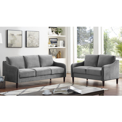 3 stukken sofa set, grijze stof