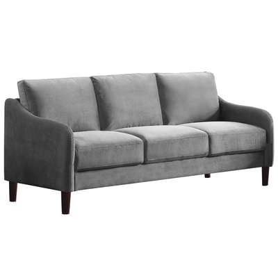 3 stukken sofa set, grijze stof