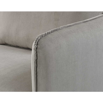 Sofa met kussens, warm grijs corduroy